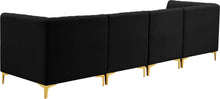 Load image into Gallery viewer, Alina Black Velvet Modular Sofa
