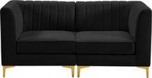 Load image into Gallery viewer, Alina Black Velvet Modular Sofa
