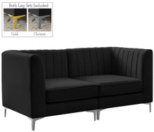 Load image into Gallery viewer, Alina Black Velvet Modular Sofa
