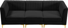 Load image into Gallery viewer, Alina Black Velvet Modular Sofa
