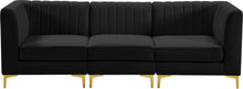 Load image into Gallery viewer, Alina Black Velvet Modular Sofa
