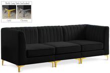 Load image into Gallery viewer, Alina Black Velvet Modular Sofa
