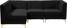 Load image into Gallery viewer, Alina Black Velvet Modular Sectional
