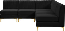 Load image into Gallery viewer, Alina Black Velvet Modular Sectional
