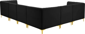 Alina Black Velvet Modular Sectional