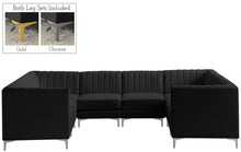 Load image into Gallery viewer, Alina Black Velvet Modular Sectional
