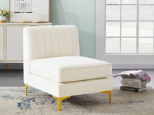 Load image into Gallery viewer, Alina Cream Velvet Armless Chair
