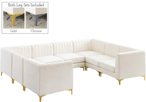 Alina Cream Velvet Modular Sectional