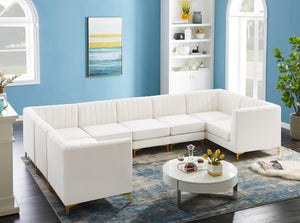 Alina Cream Velvet Modular Sectional