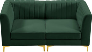 Alina Green Velvet Modular Sectional