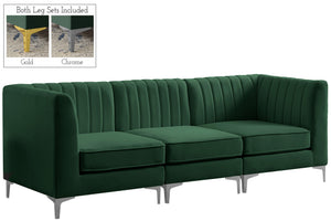 Alina Green Velvet Modular Sectional