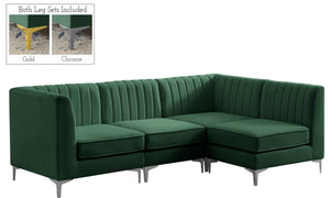 Alina Green Velvet Modular Sectional