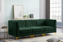 Load image into Gallery viewer, Alina Green Velvet Modular Sectional
