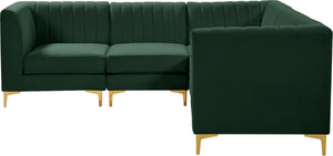 Alina Green Velvet Modular Sectional