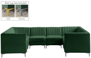 Alina Green Velvet Modular Sectional