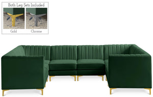 Alina Green Velvet Modular Sectional