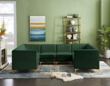 Load image into Gallery viewer, Alina Green Velvet Modular Sectional
