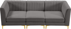 Alina Grey Velvet Modular Sofa