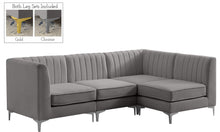 Load image into Gallery viewer, Alina Grey Velvet Modular Sectional
