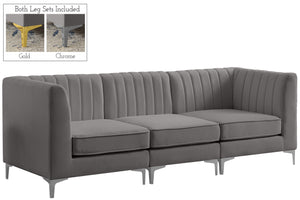 Alina Grey Velvet Modular Sofa