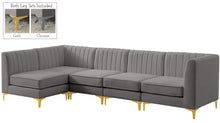 Load image into Gallery viewer, Alina Grey Velvet Modular Sectional
