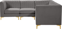 Load image into Gallery viewer, Alina Grey Velvet Modular Sectional
