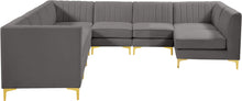 Load image into Gallery viewer, Alina Grey Velvet Modular Sectional
