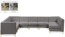 Load image into Gallery viewer, Alina Grey Velvet Modular Sectional
