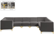 Load image into Gallery viewer, Alina Grey Velvet Modular Sectional
