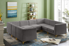 Load image into Gallery viewer, Alina Grey Velvet Modular Sectional
