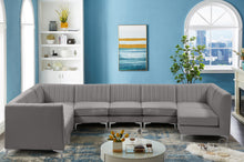 Load image into Gallery viewer, Alina Grey Velvet Modular Sectional
