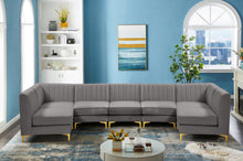 Load image into Gallery viewer, Alina Grey Velvet Modular Sectional
