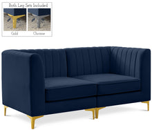 Load image into Gallery viewer, Alina Navy Velvet Modular Sofa
