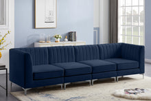 Load image into Gallery viewer, Alina Navy Velvet Modular Sofa
