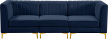 Load image into Gallery viewer, Alina Navy Velvet Modular Sofa
