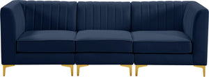 Alina Navy Velvet Modular Sofa