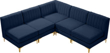 Load image into Gallery viewer, Alina Navy Velvet Modular Sectional
