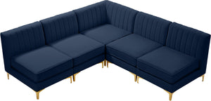 Alina Navy Velvet Modular Sectional