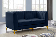 Load image into Gallery viewer, Alina Navy Velvet Modular Sofa
