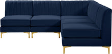 Load image into Gallery viewer, Alina Navy Velvet Modular Sectional
