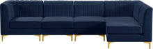 Load image into Gallery viewer, Alina Navy Velvet Modular Sectional
