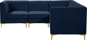 Alina Navy Velvet Modular Sectional