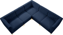 Load image into Gallery viewer, Alina Navy Velvet Modular Sectional
