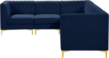 Load image into Gallery viewer, Alina Navy Velvet Modular Sectional
