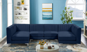 Alina Navy Velvet Modular Sectional