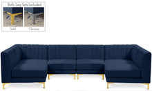 Load image into Gallery viewer, Alina Navy Velvet Modular Sectional
