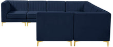 Load image into Gallery viewer, Alina Navy Velvet Modular Sectional
