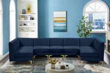 Load image into Gallery viewer, Alina Navy Velvet Modular Sectional
