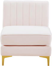 Load image into Gallery viewer, Alina Pink Velvet Armless Chair
