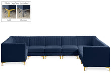 Load image into Gallery viewer, Alina Navy Velvet Modular Sectional
